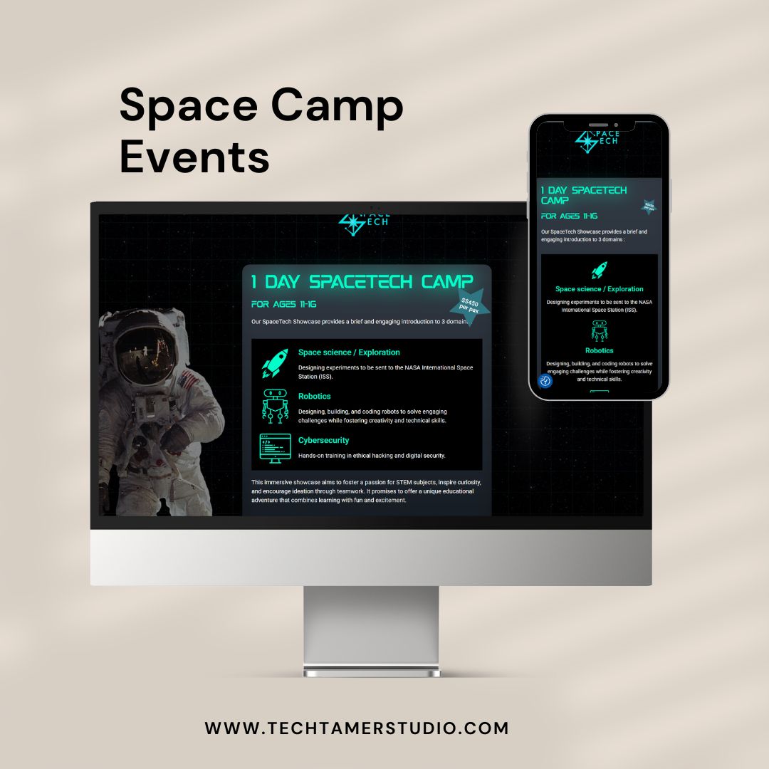 Space Camp Event – Techtamer Studio Accounting Firm Website - Techtamer Studio